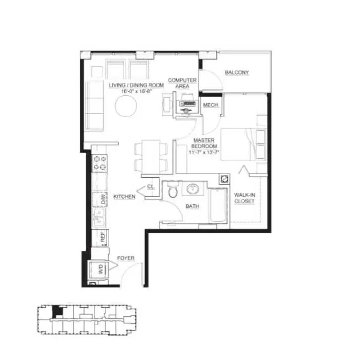 415 Premier Apartments, Evanston – 1 Bed 1 Bath