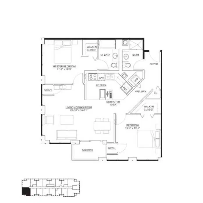 415 Premier Apartments, Evanston – 2 Bed 2 Bath
