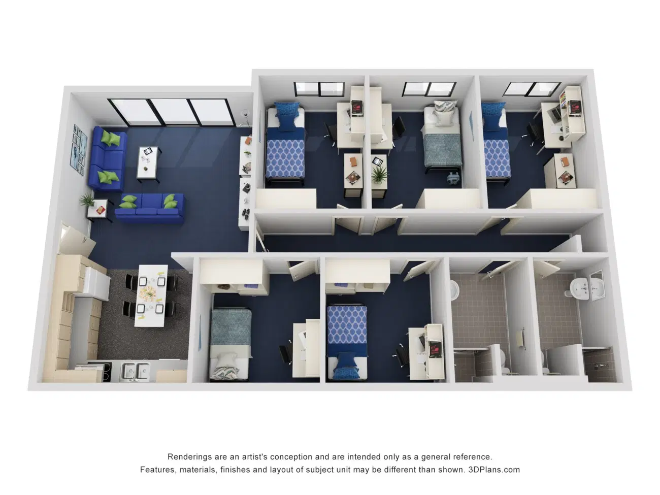 Murdoch University Village, Perth – 5 Bedroom Apartment South Double