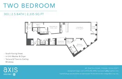 Axis Apartments & Lofts, Chicago – 2 Bed 2 Bath