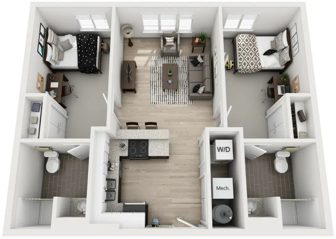 The Flats, Normal – 2 Bed 2 Bath