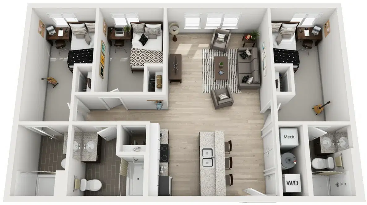 The Flats, Normal – 3 Bed 3 Bath