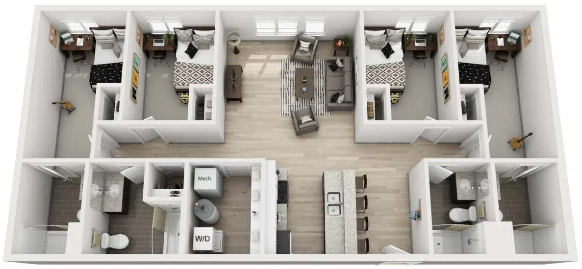 The Flats, Normal – 4 Bed 4 Bath