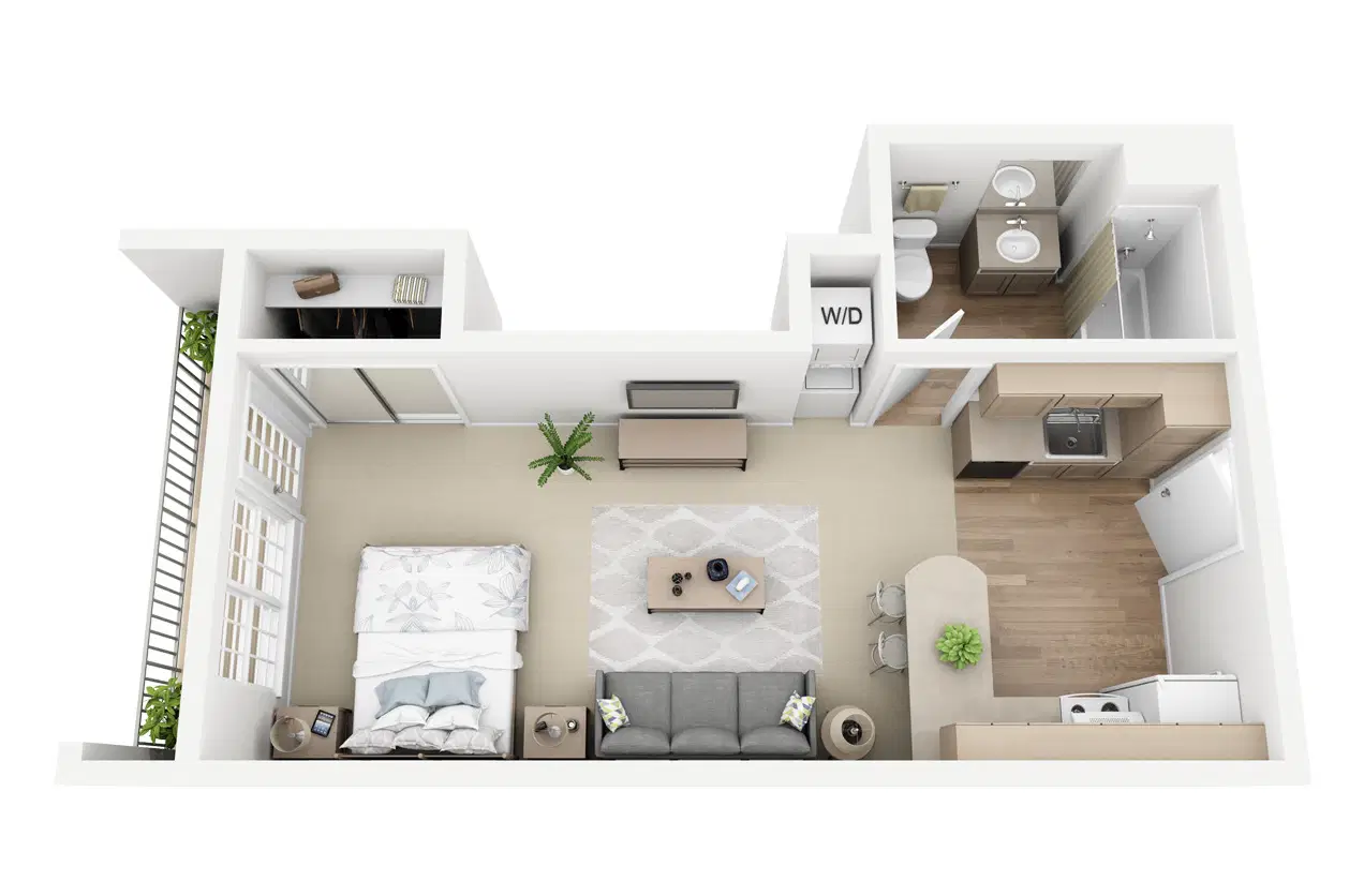 Ironwood Gardens Apartments, Normal – Studio