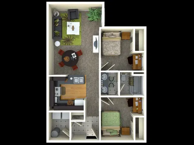The Lofts Orlando, Orlando – 2 Bedroom 1 Bathroom
