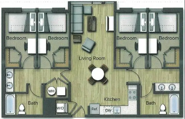 Terrapin Row, College Park – 4 Bedroom 2 Bathroom