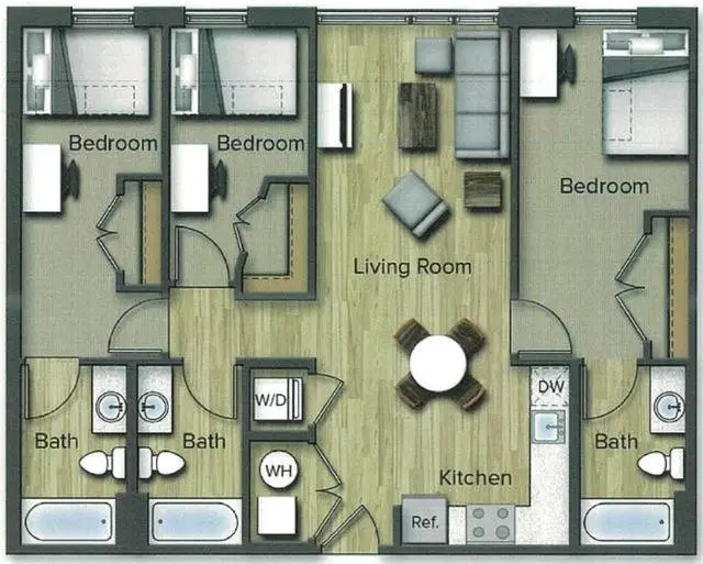 Terrapin Row, College Park – 3 Bedroom 3 Bathroom