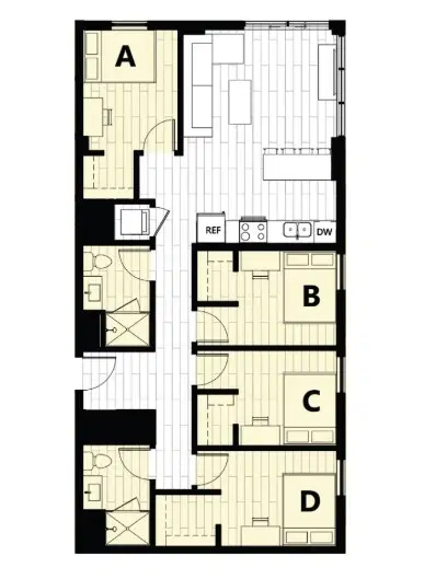 Hub On Campus Gainesville University, Gainesville – 4 Bed 2 Bath