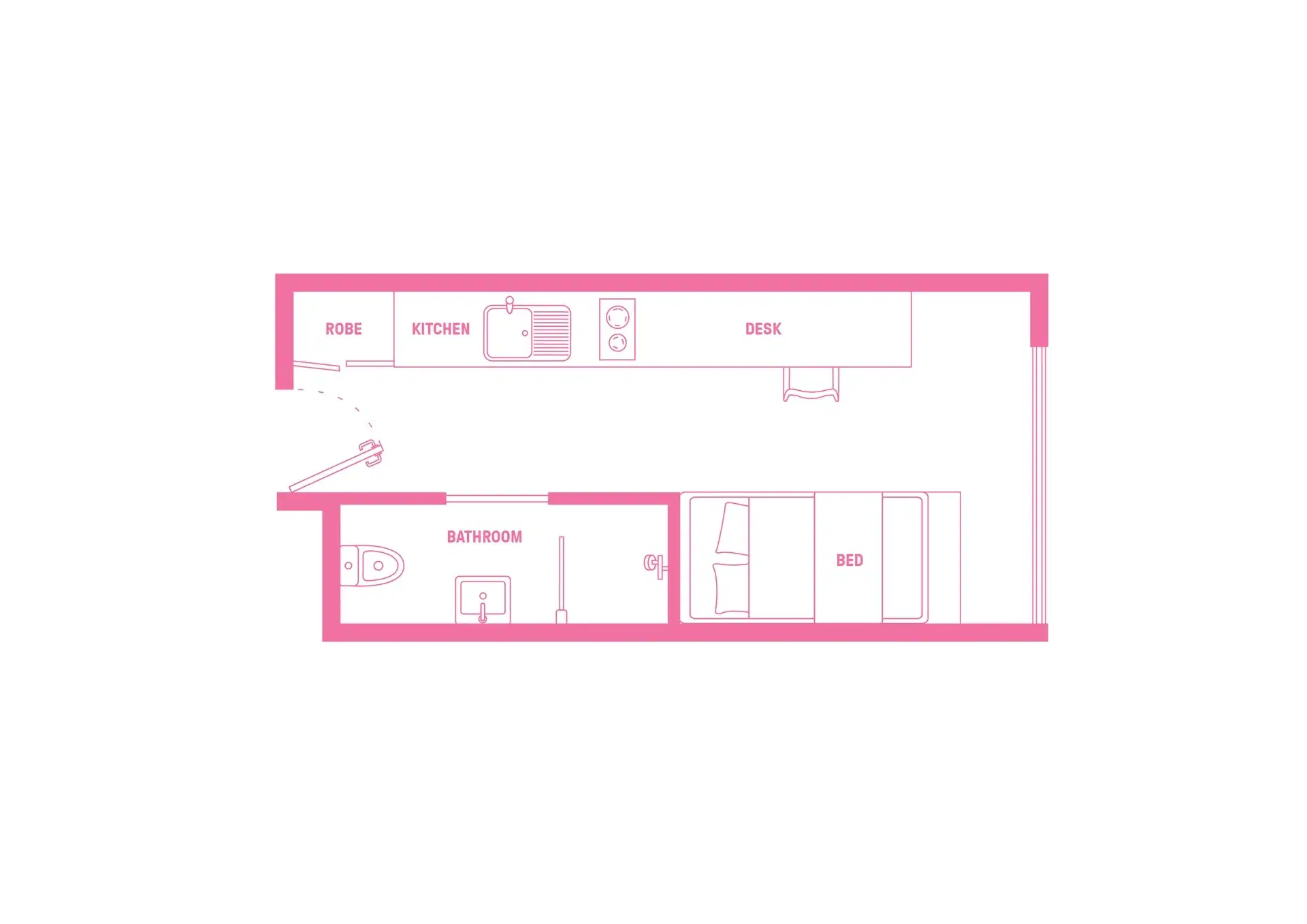 Scape Merivale, Brisbane – Signature Plus Studio, Double Bed