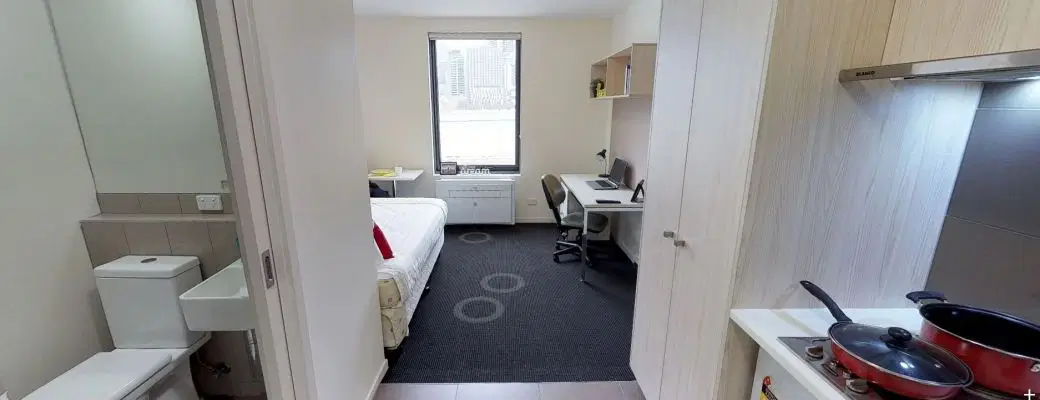Student Living On Cobden, Melbourne – Studio Standard - Double Bed