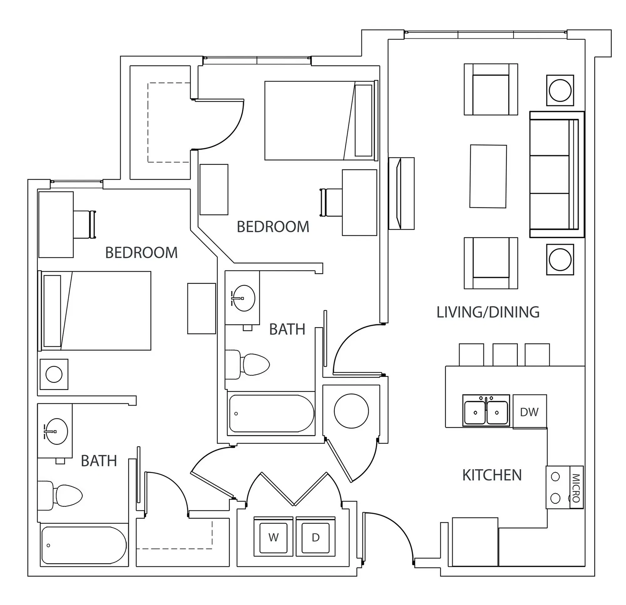 StateHouse Highline, Columbus – 2 Bed 2 Bath