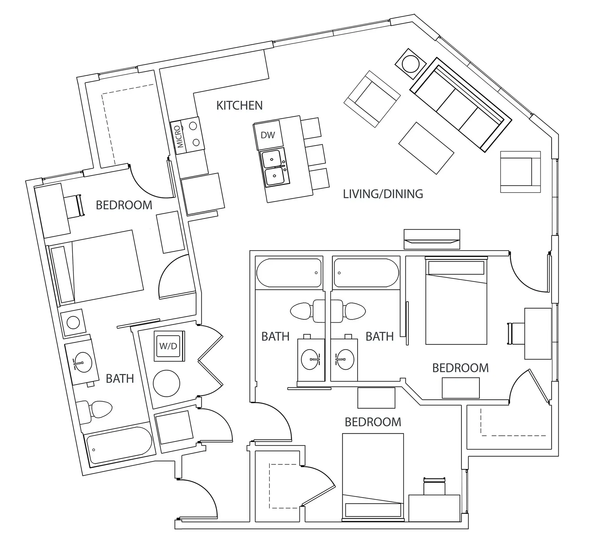 StateHouse Highline, Columbus – 3 Bed 3 Bath