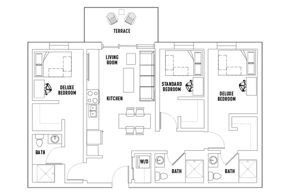 Campus Edge On Pierce, West Lafayette – Room in 3 Bed - 3 Bath A