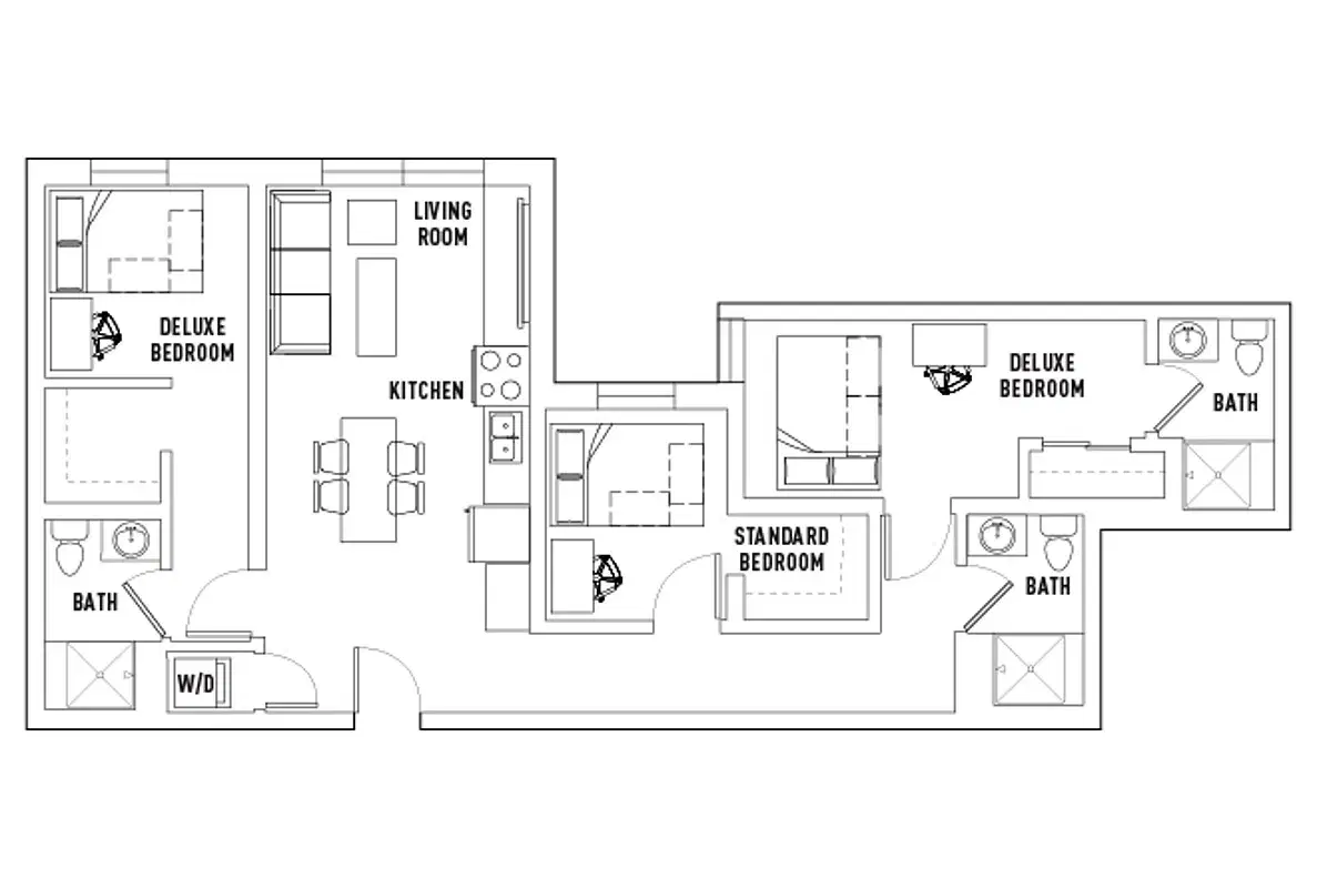 Campus Edge On Pierce, West Lafayette – Room in 3 Bed - 3 Bath B