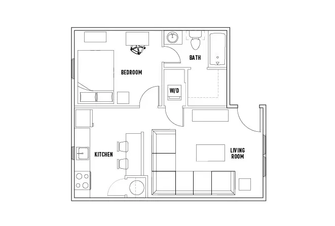 The Lodges, East Lansing – 1 Bed - 1 Bath