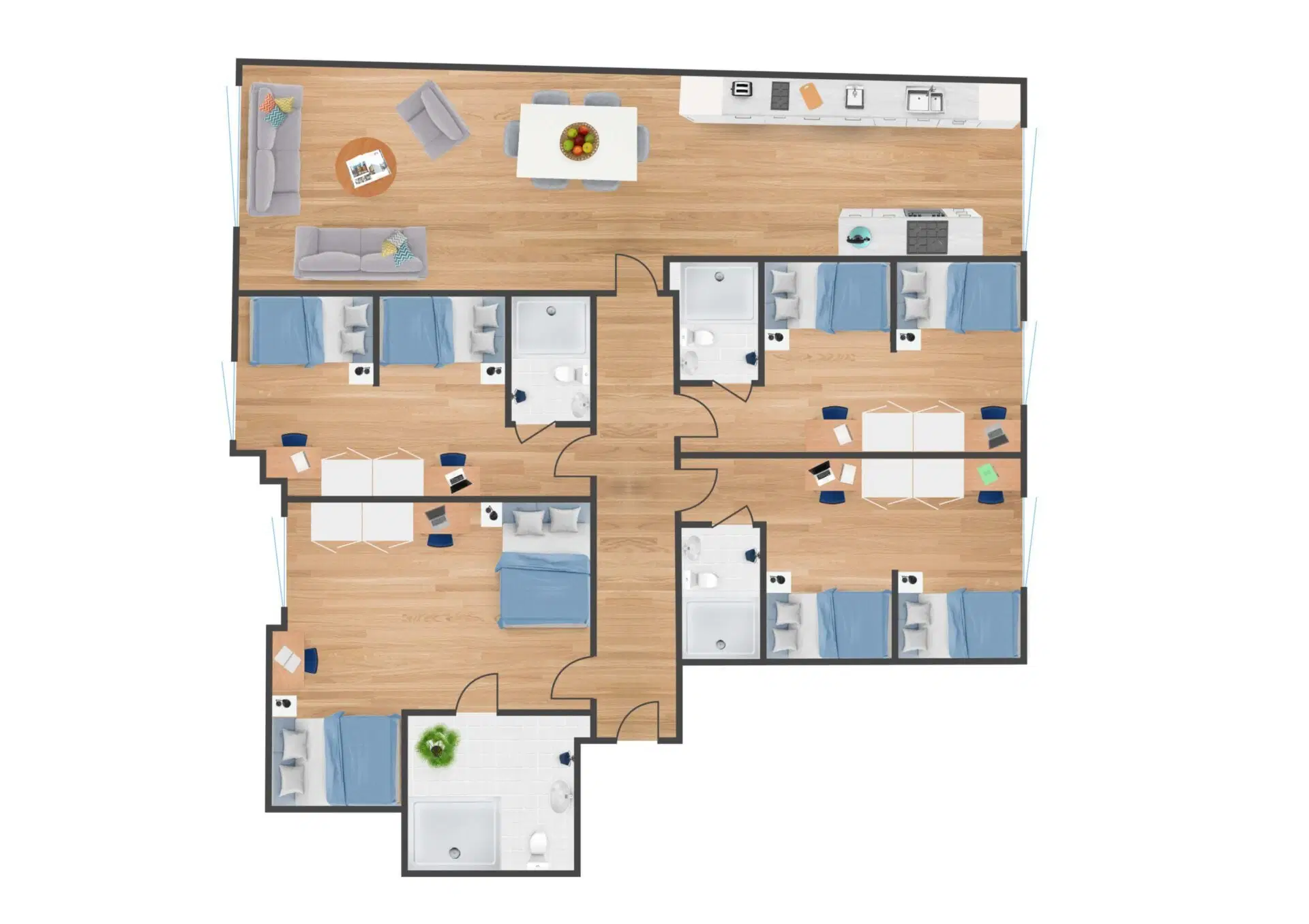 Coleman Court, Cork – Classic Twin (Top Floor)