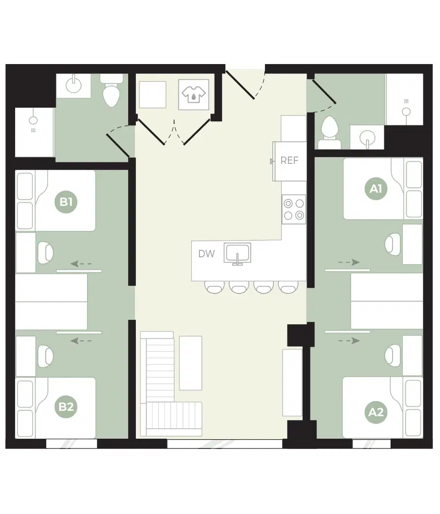Hub College Park, College Park – 2 Bedroom 2 Bathroom