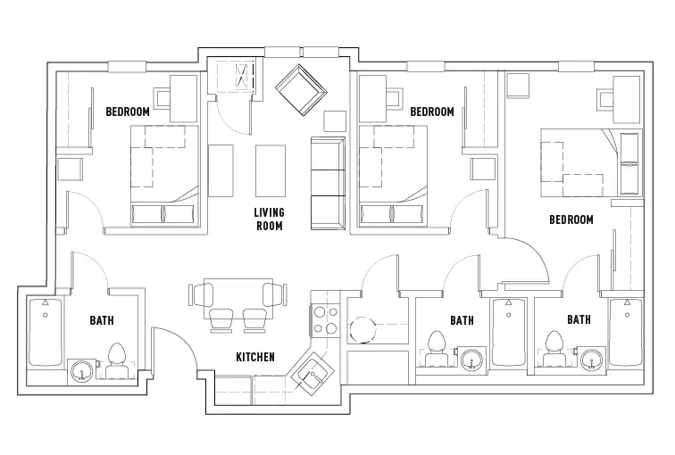 University Village Temple, Philadelphia – Room in 3 Bed - 3 Bath