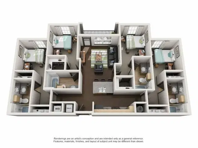 40Fifty Lofts, Tampa – Room in 4 Bedroom 4 Bathroom