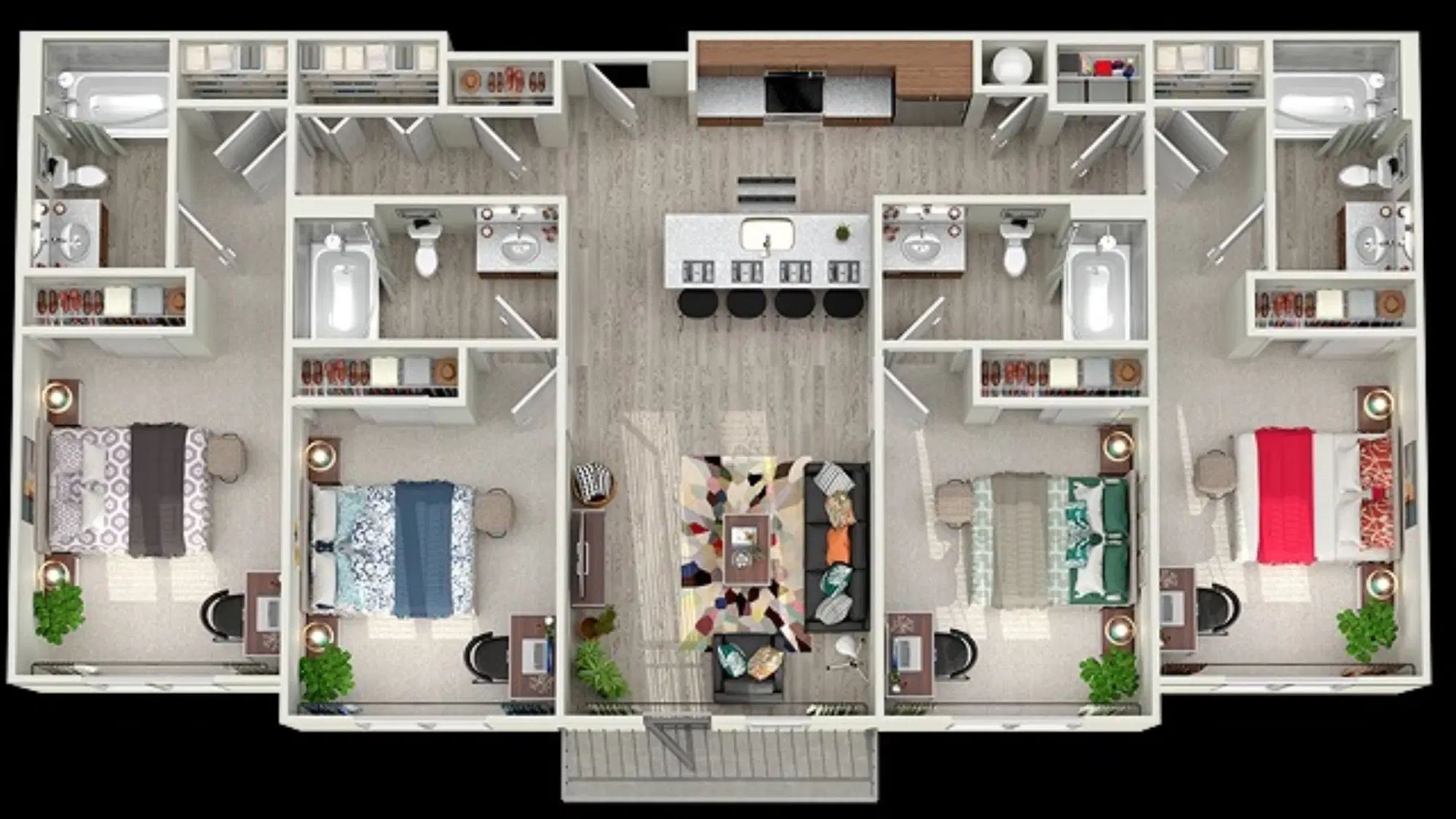 Loft Vue, Fort Worth – The Bluebonnet D1 Room in 4 Bedroom 4 Bathroom