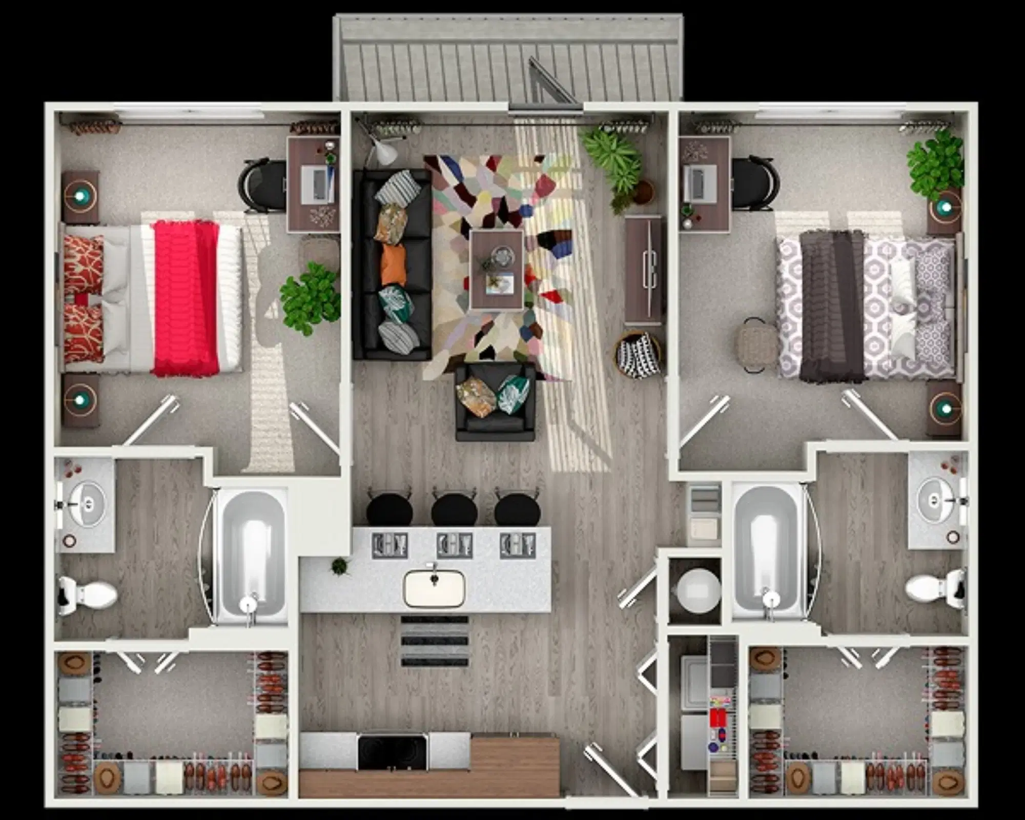 Loft Vue, Fort Worth – The Ashton B1 Room in 2 Bedroom 2 Bathroom