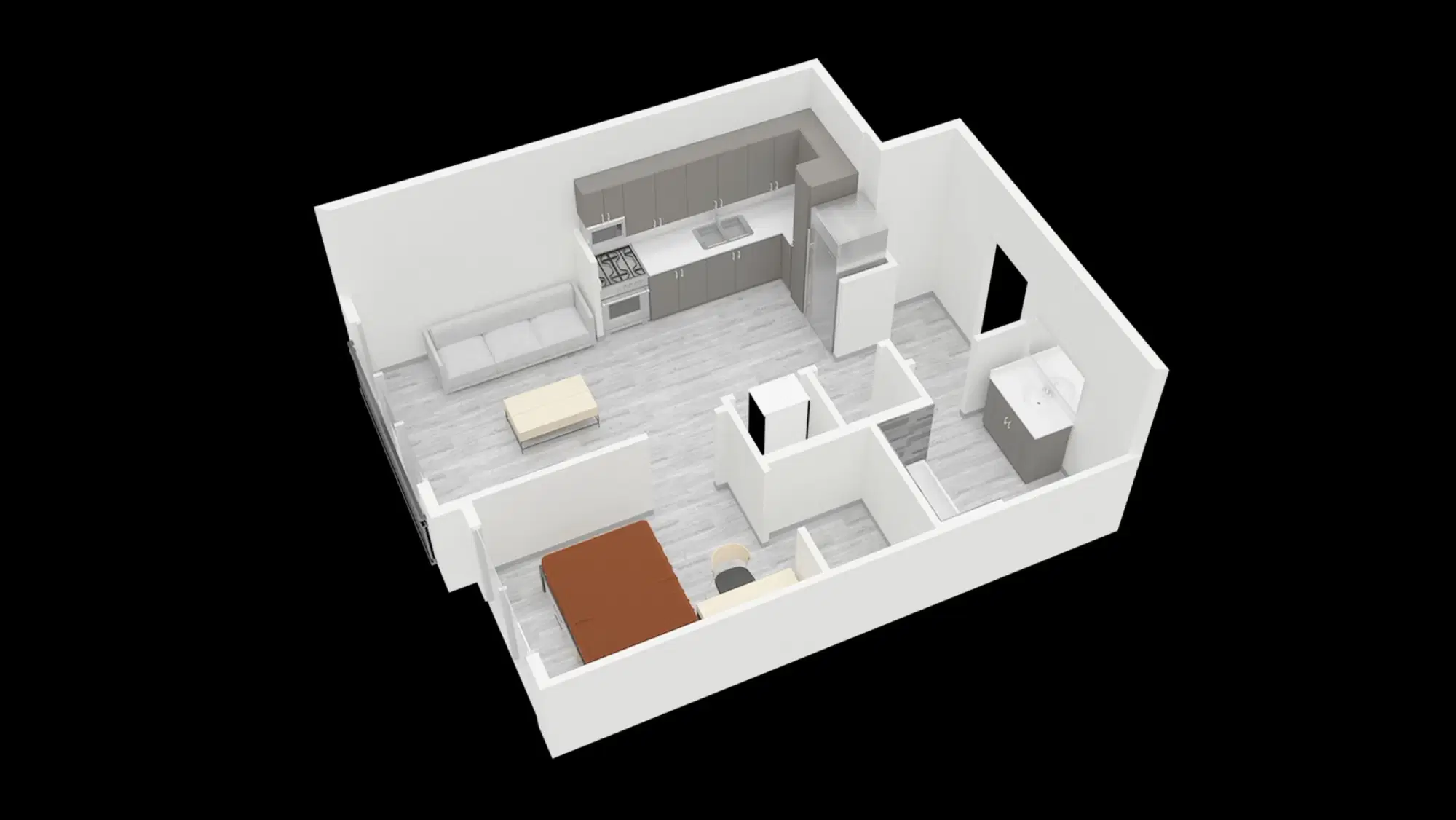 The View On The Square, San Marcos – 1 Bedoom 1 Bathroom | A2