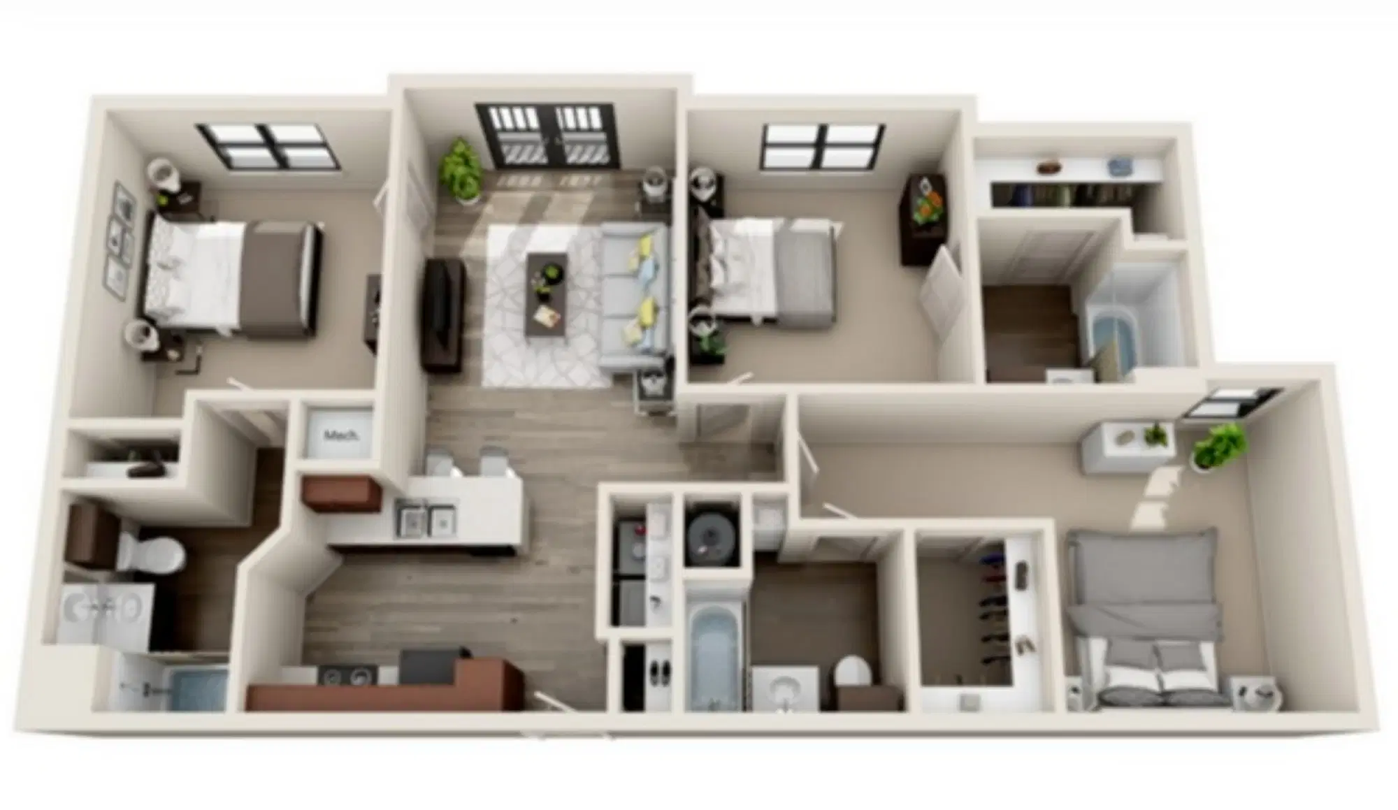 Midtown 905, Denton – 3x3 - VIP Room in 3 Bedroom 3 Bathroom