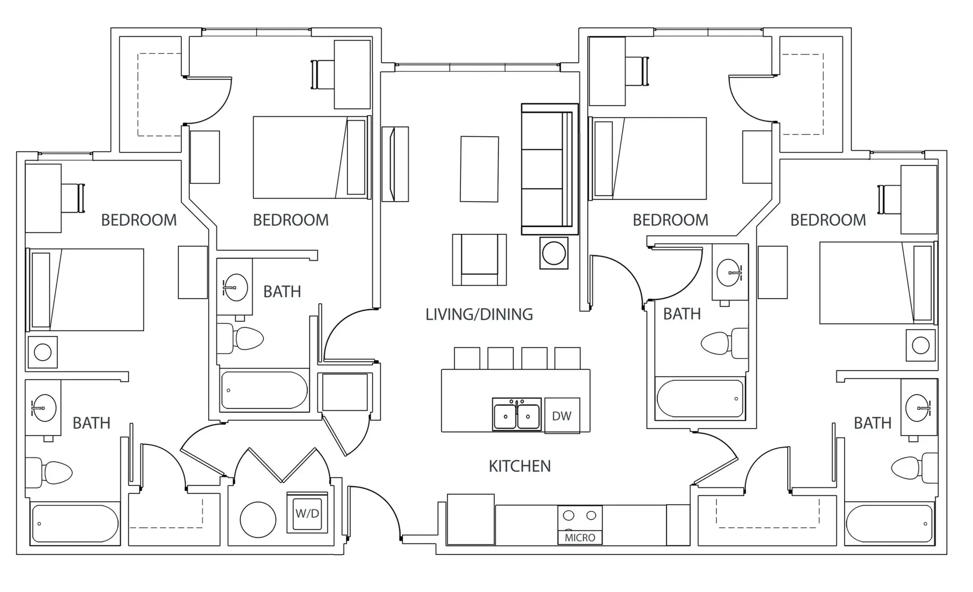 StateHouse Highline, Columbus – 4 Bed 4 Bath
