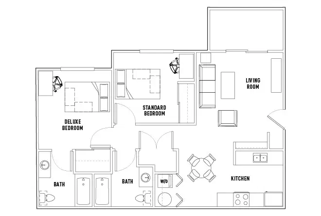 Campus Edge On UTSA Boulevard, San Antonio – Room in 2 Bed - 2 Bath