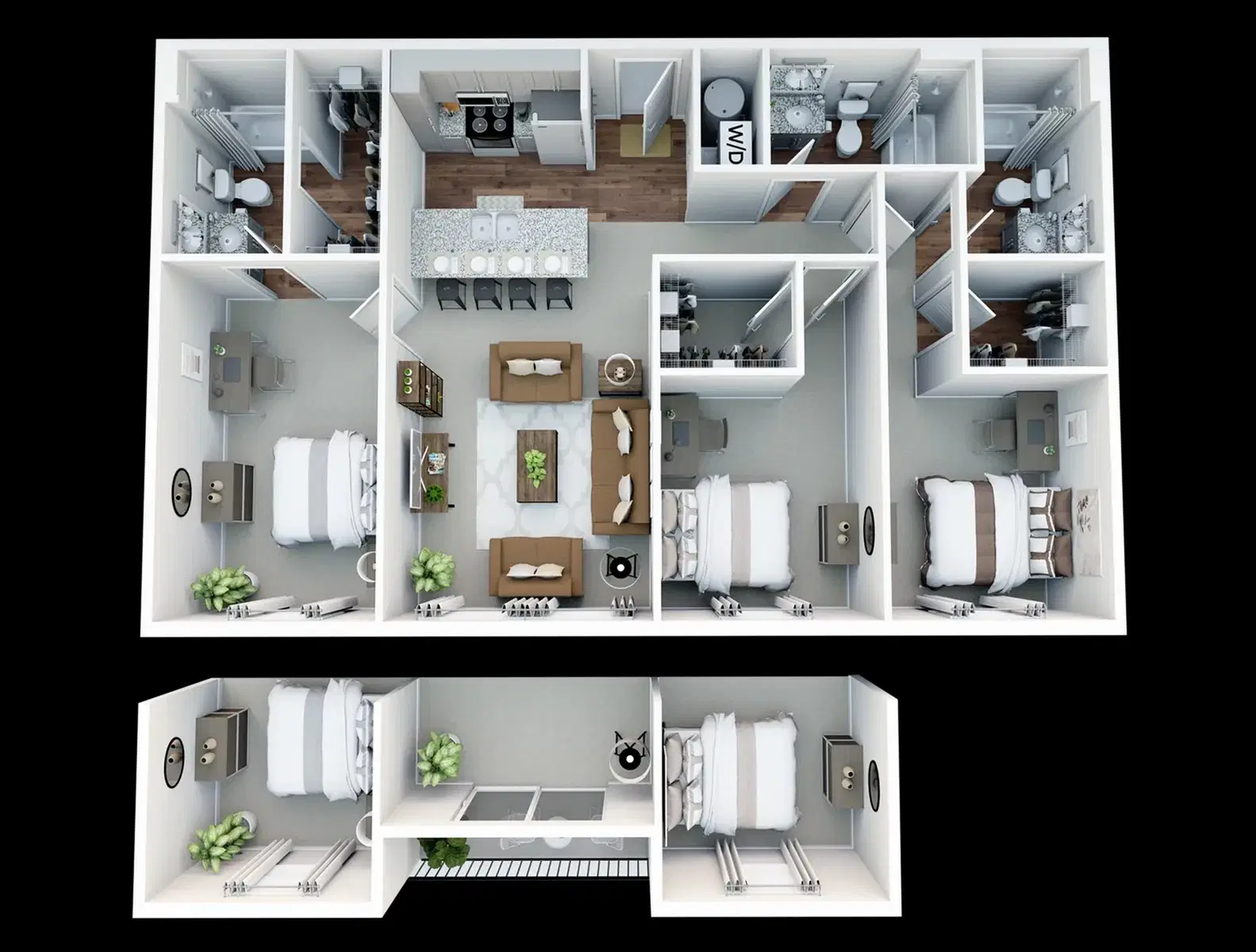 StateHouse Varsity, Columbus – 3 Bed 3 Bath