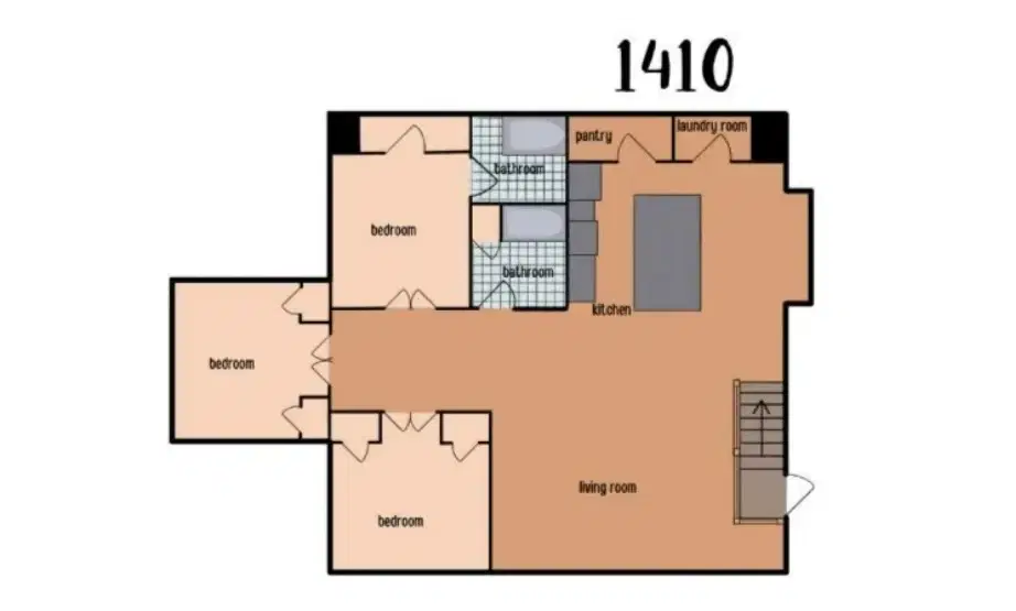 Village At Vanderbilt, Nashville – 3 Bedroom 2 Bathroom Apartment