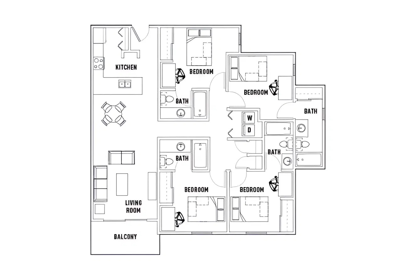 Campus Edge On UTSA Boulevard, San Antonio – Room in 4 Bed - 4 Bath