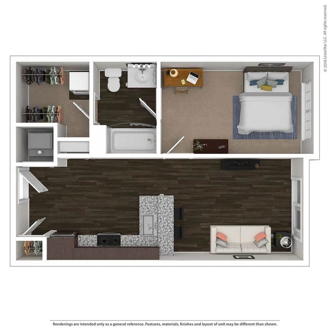 Overlook at Notre Dame, South Bend – 1 Bedroom 1 Bathroom | 1X1-3rd