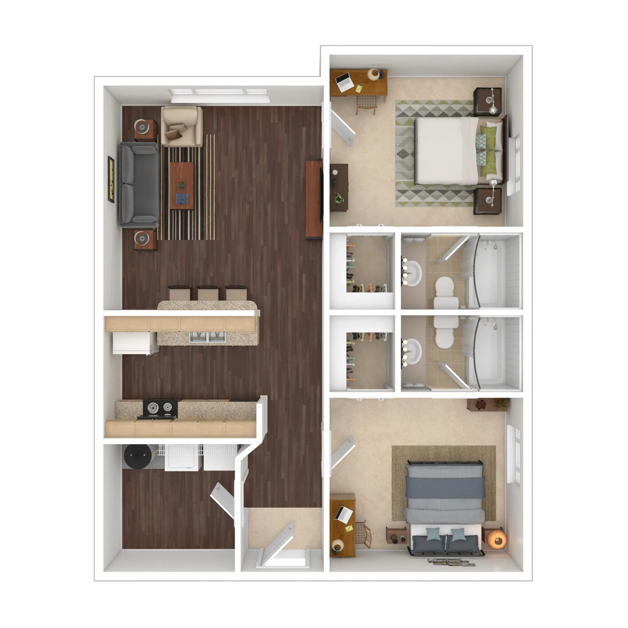 Collegiate Suites of Blacksburg, Blacksburg – Room in 2 Bedroom 2 Bathroom | 2x2 LC