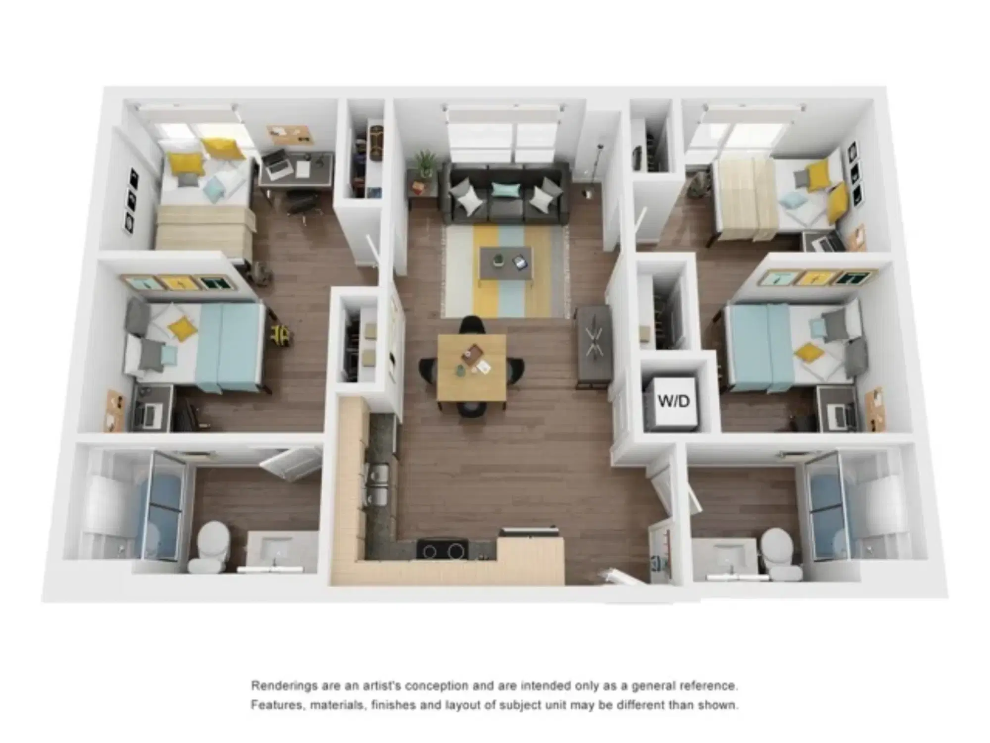 Theory U District, Seattle – B9 - 2 Bedroom 2 Bathroom Apartment