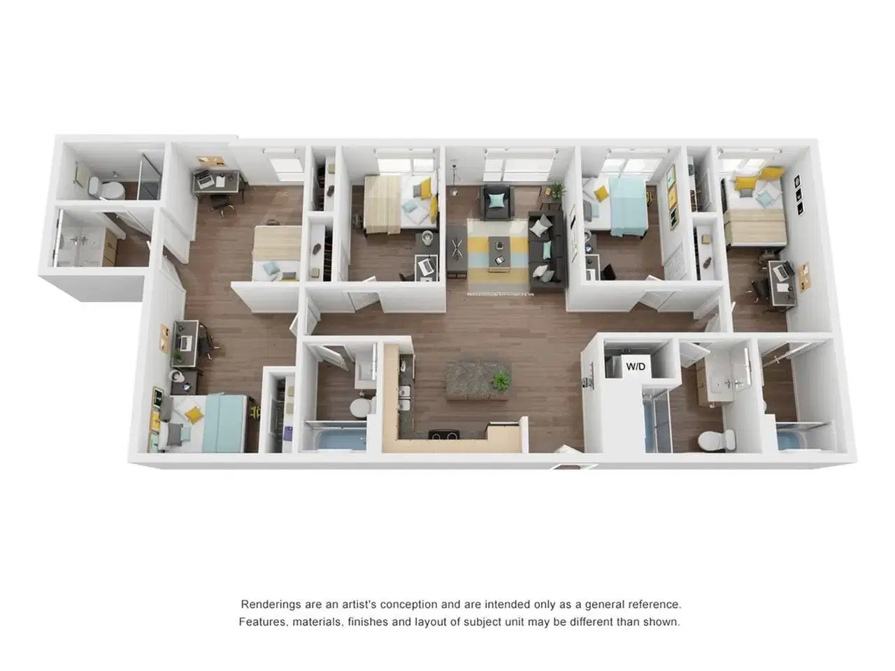 Theory U District, Seattle – D10 - 4 Bedroom 4 Bathroom Apartment