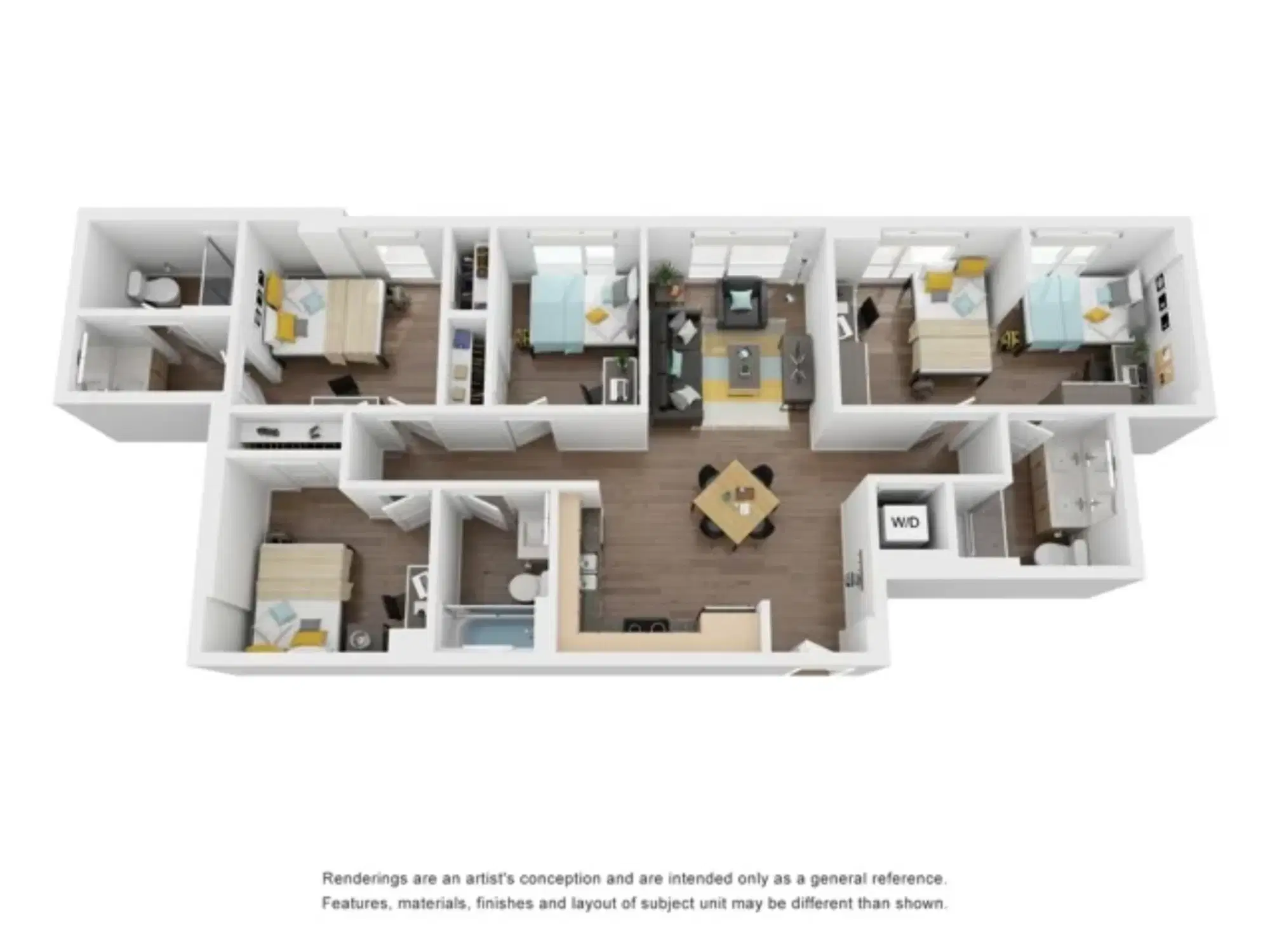 Theory U District, Seattle – D13 - 4 Bedroom 3 Bathroom Apartment