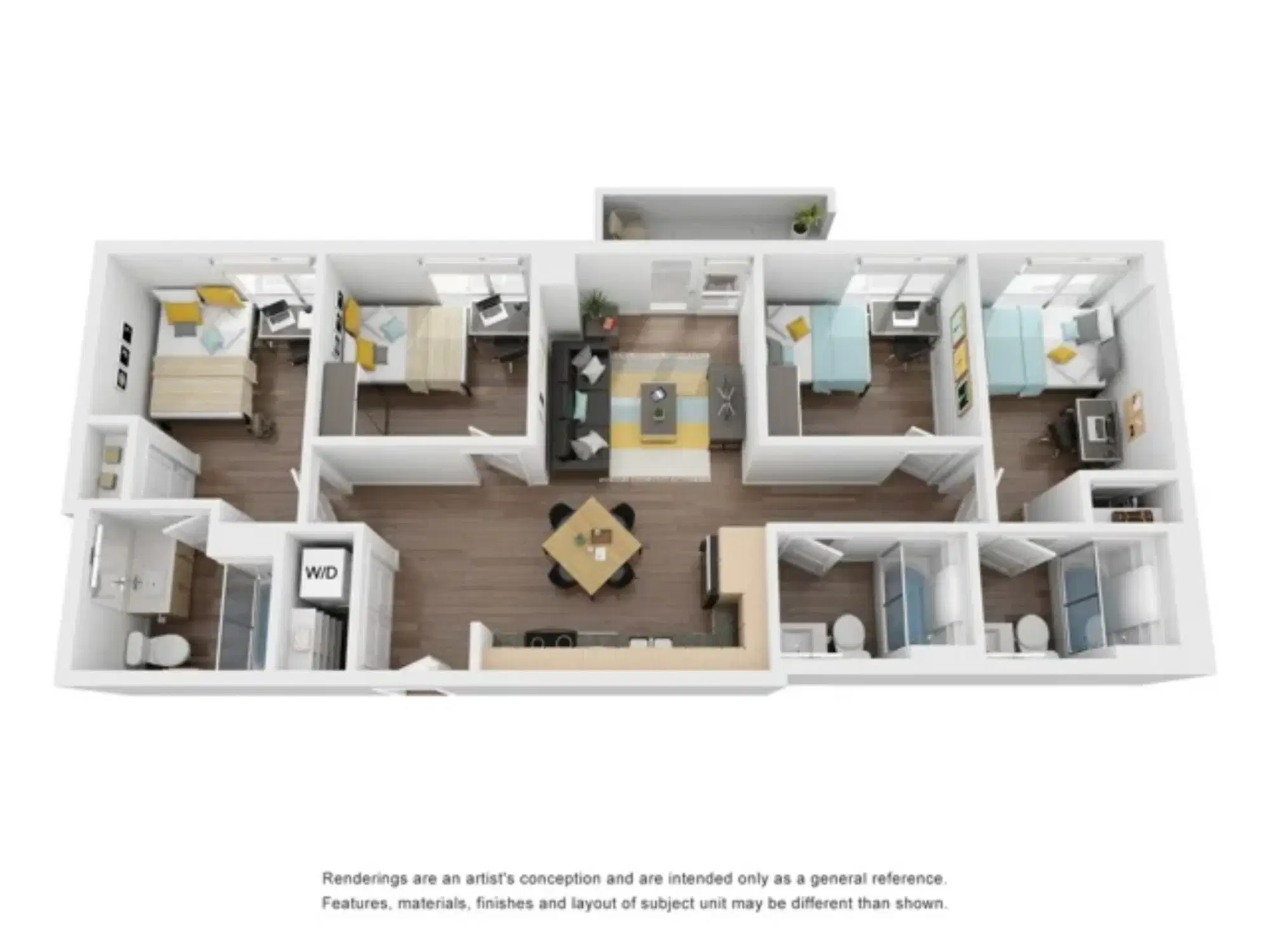 Theory U District, Seattle – D7 - 4 Bedroom 3 Bathroom Apartment