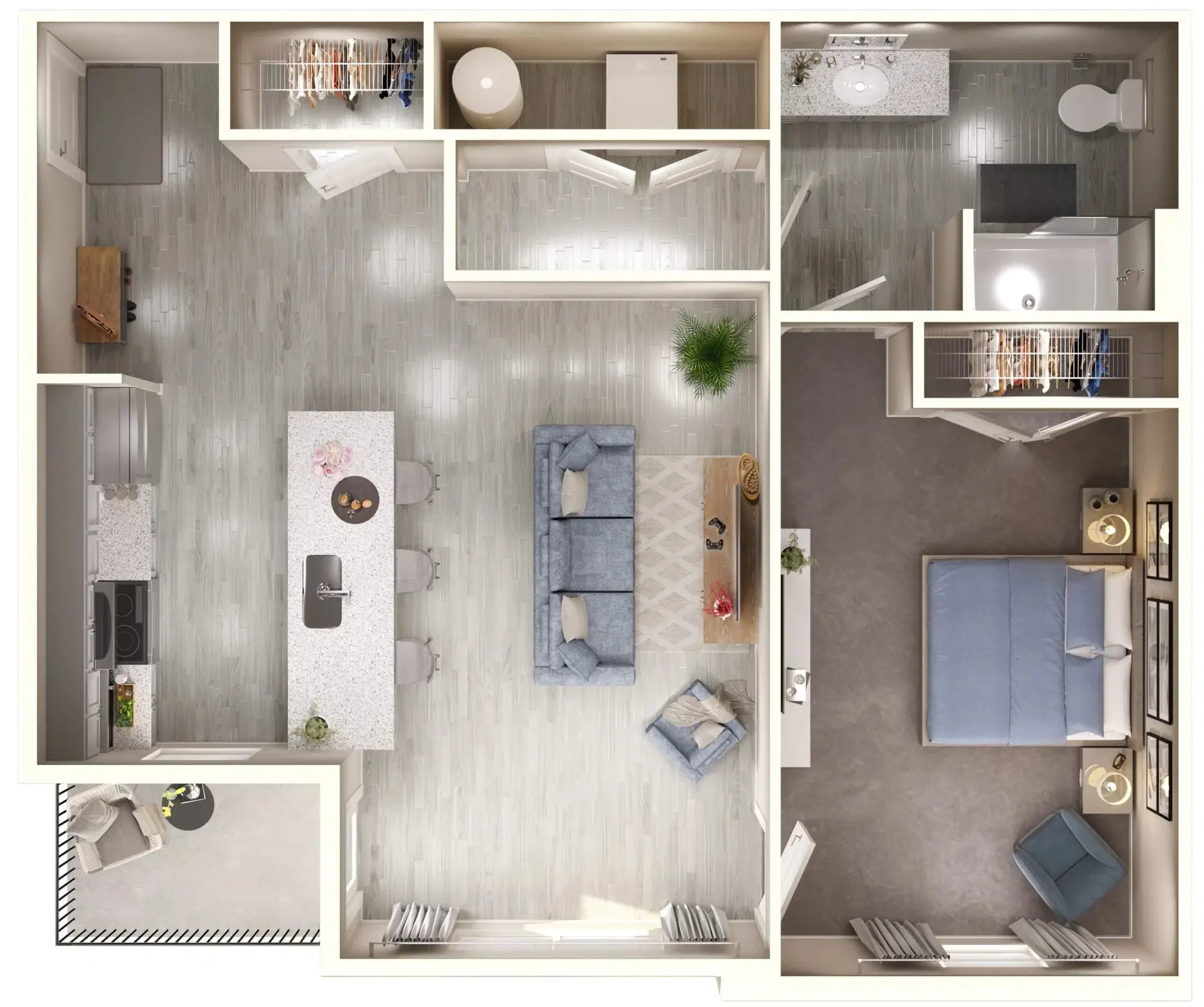Gateway Lofts Centerville, Centerville – Walnut - 1 Bed 1 Bath