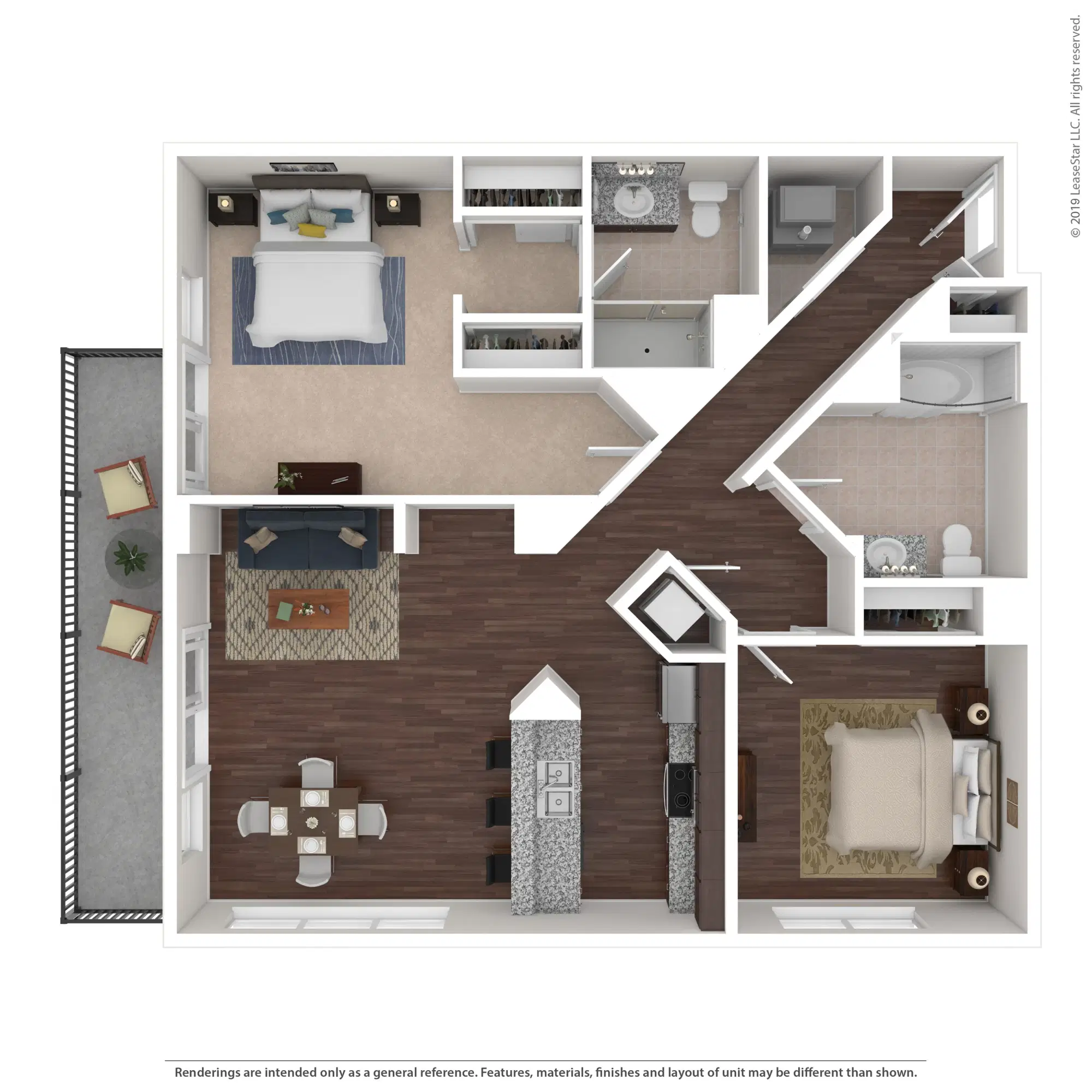600 Goodale, Columbus – The Wright - 2 Bed 2 Bath