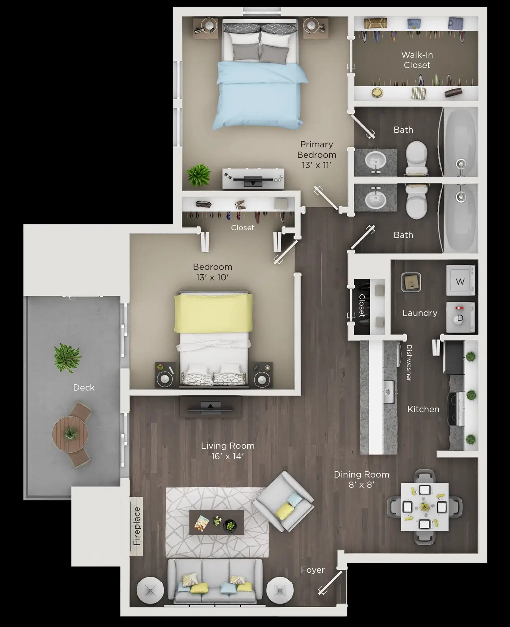 Grandview Apartments, Columbus – CR - 2 Bed 2 Bath