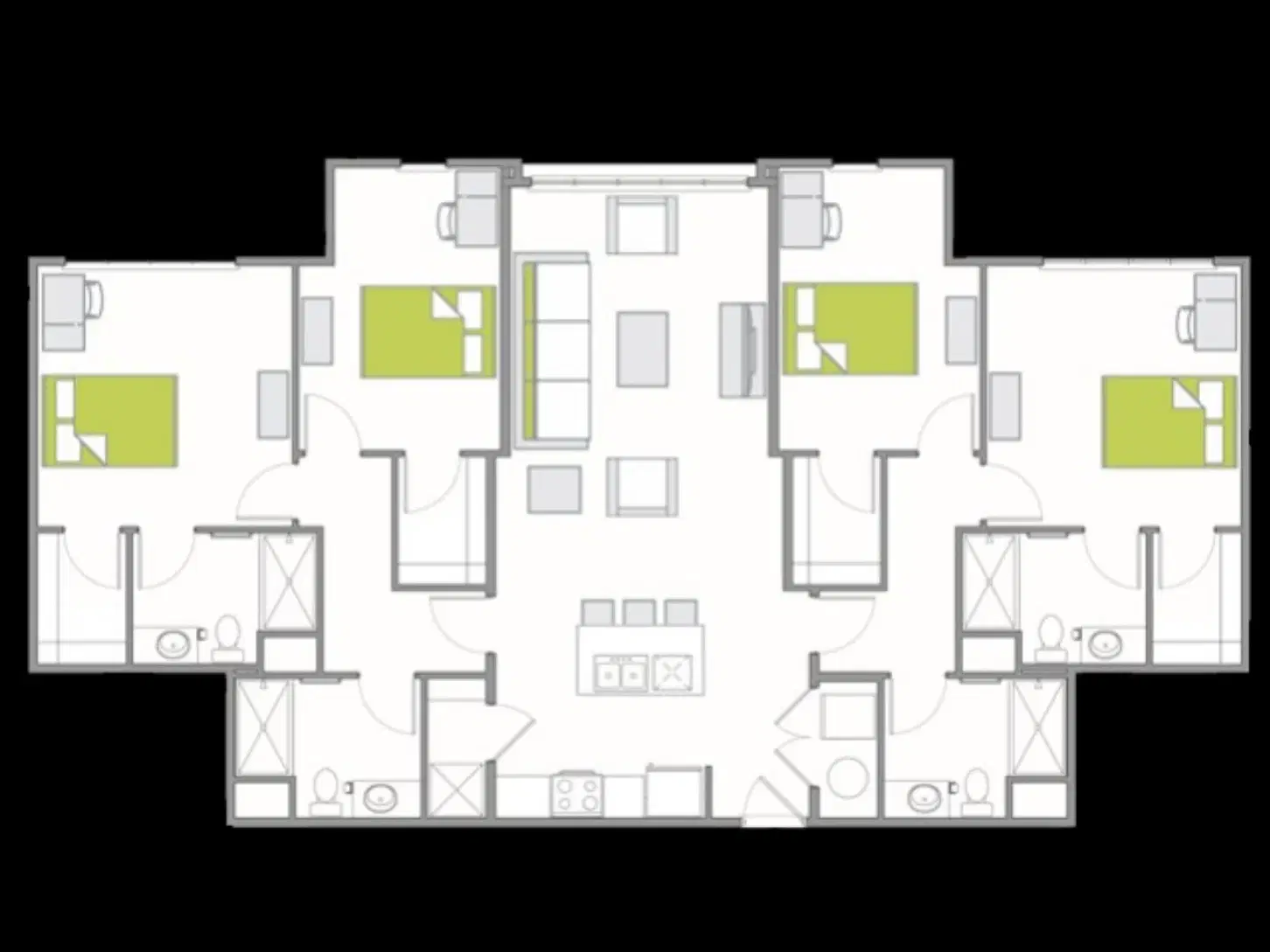 930 NoMo, Charleston – Private Room (4 Bed 4 Bath)
