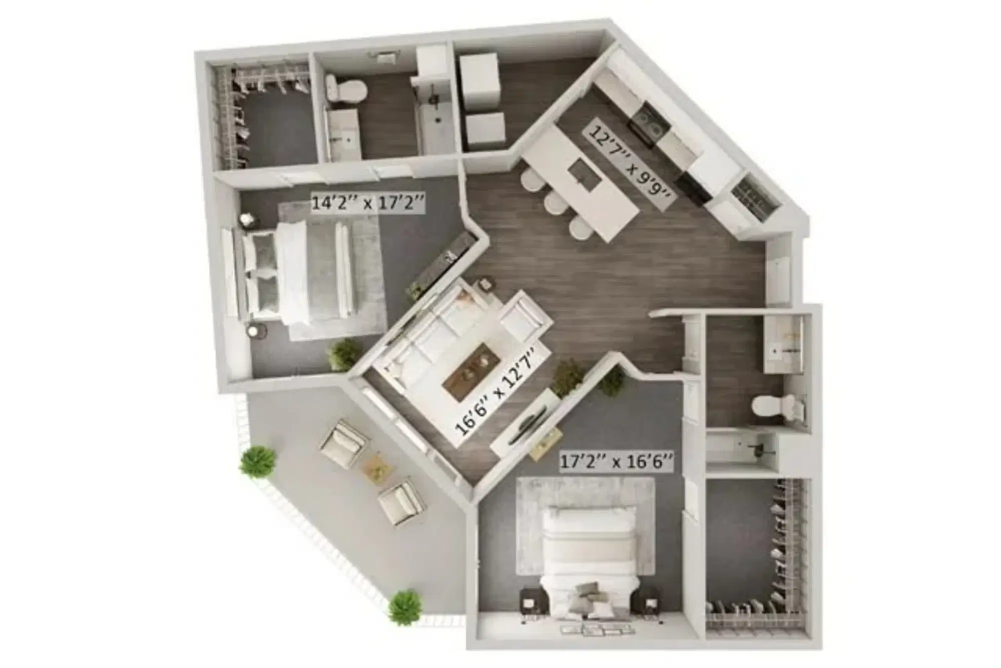 Lane Lofts, Columbus – Willis - 2 Bed 2 Bath