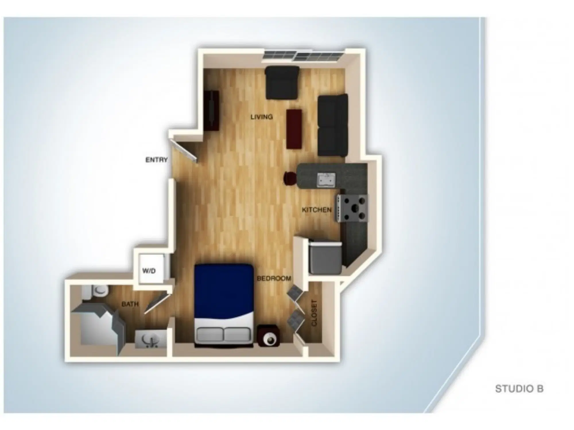 Campus Court At Knollwood, Kalamazoo – Private Room (1 Bed 1 Bath)