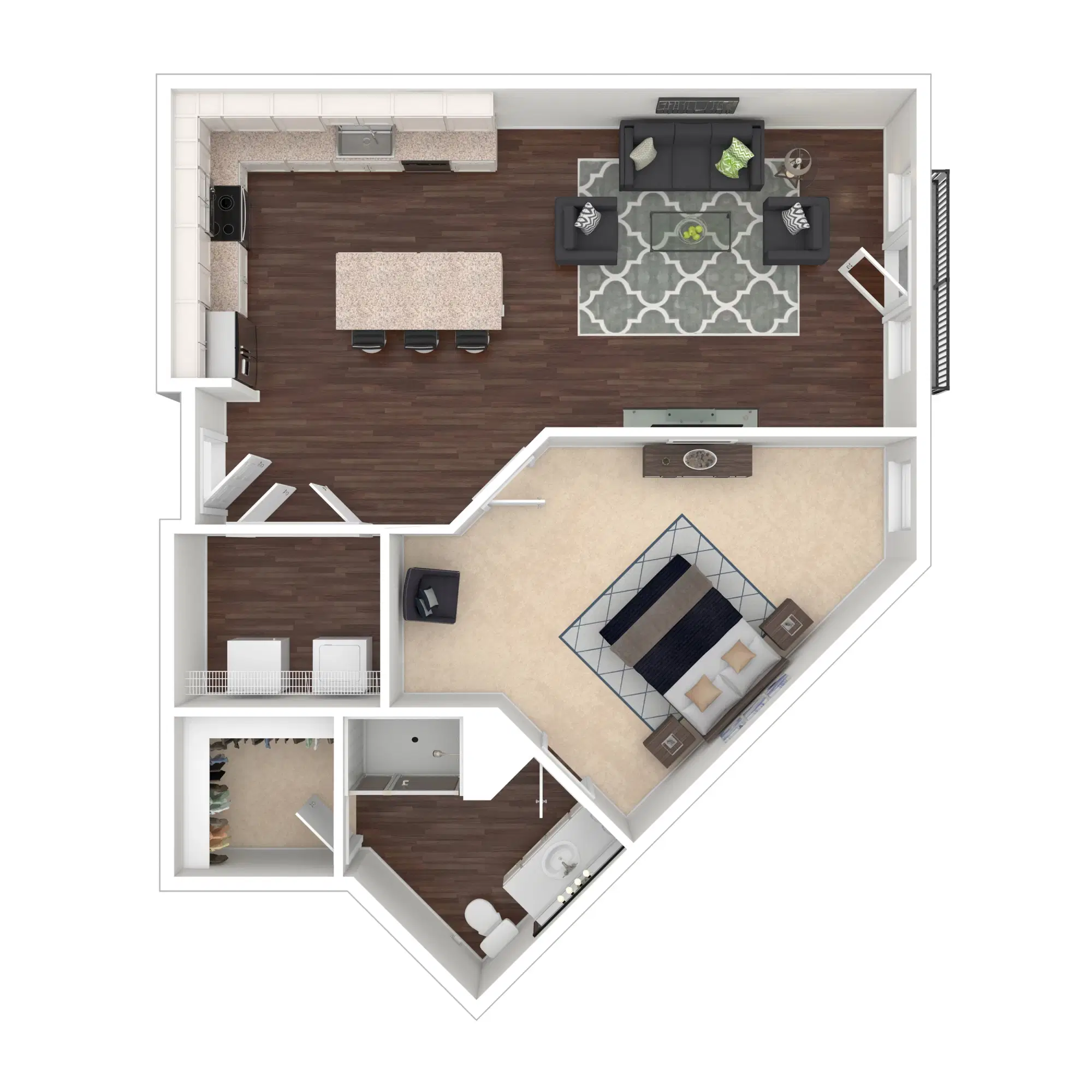 Luxe 88, Columbus – Dean - 1 Bed 1 Bath