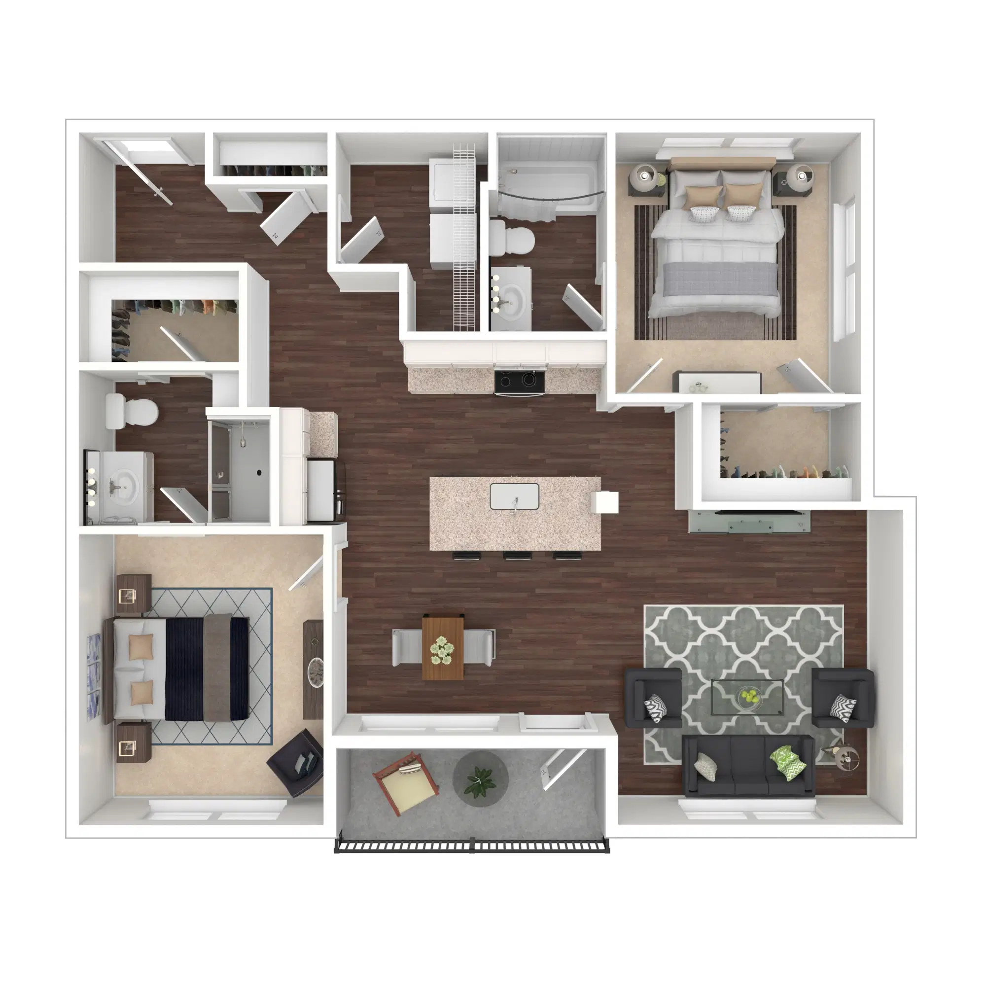 Luxe 88, Columbus – Chase - 2 Bed 2 Bath