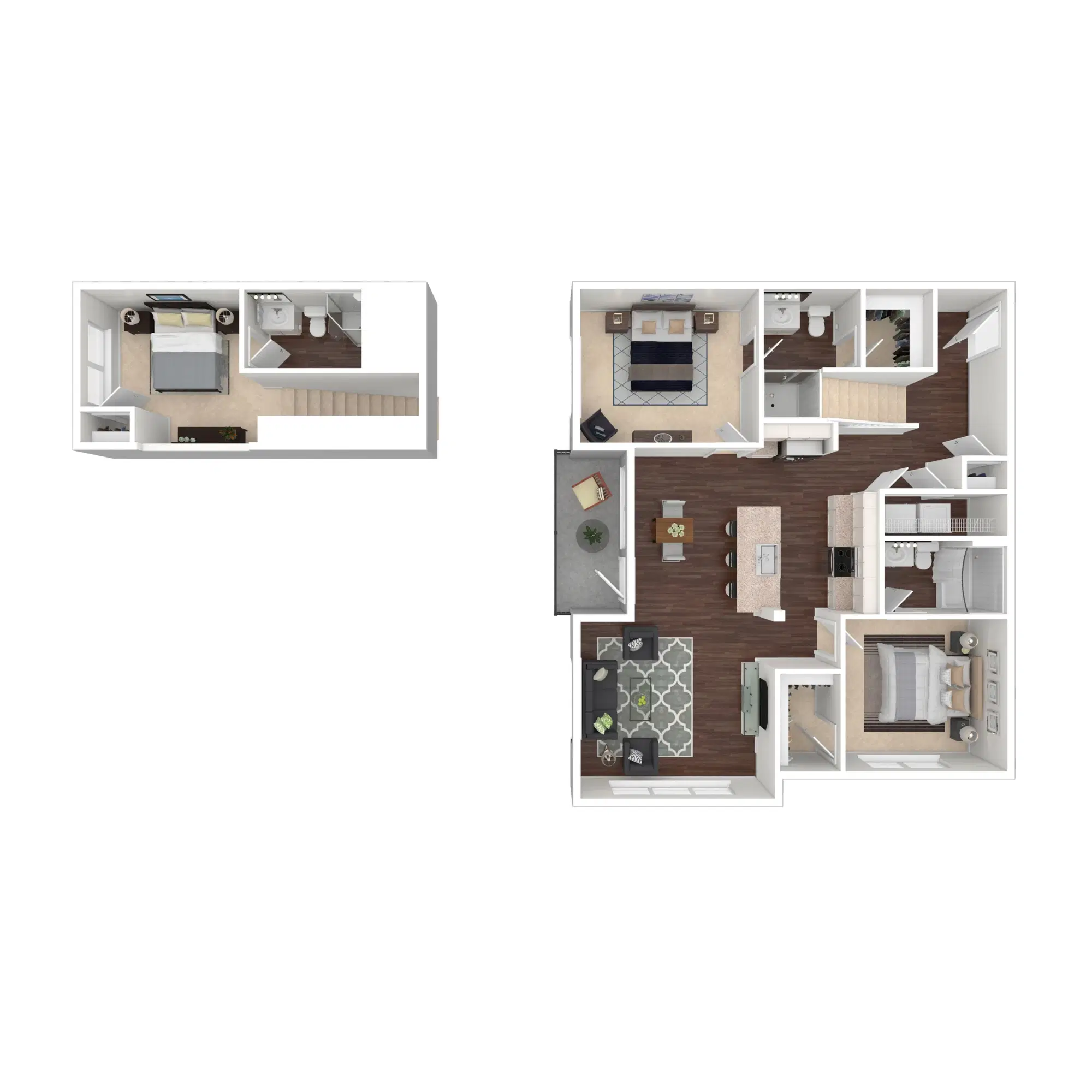 Luxe 88, Columbus – Leo with Loft - 2 Bed 3 Bath