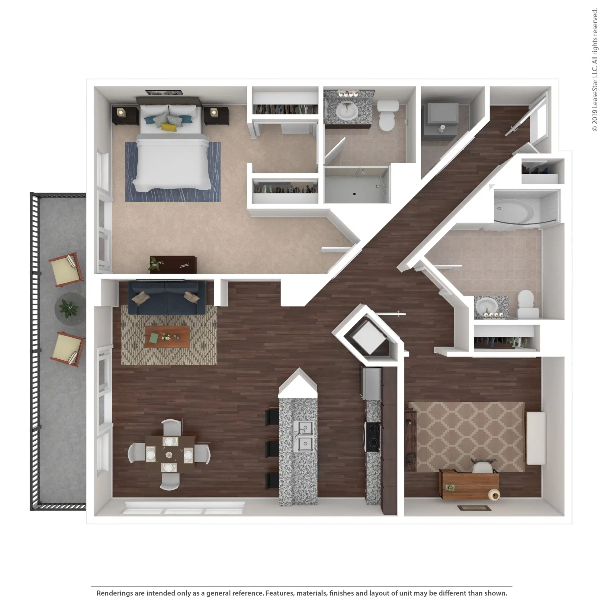 600 Goodale, Columbus – The Fletcher - 1 Bed 2 Bath