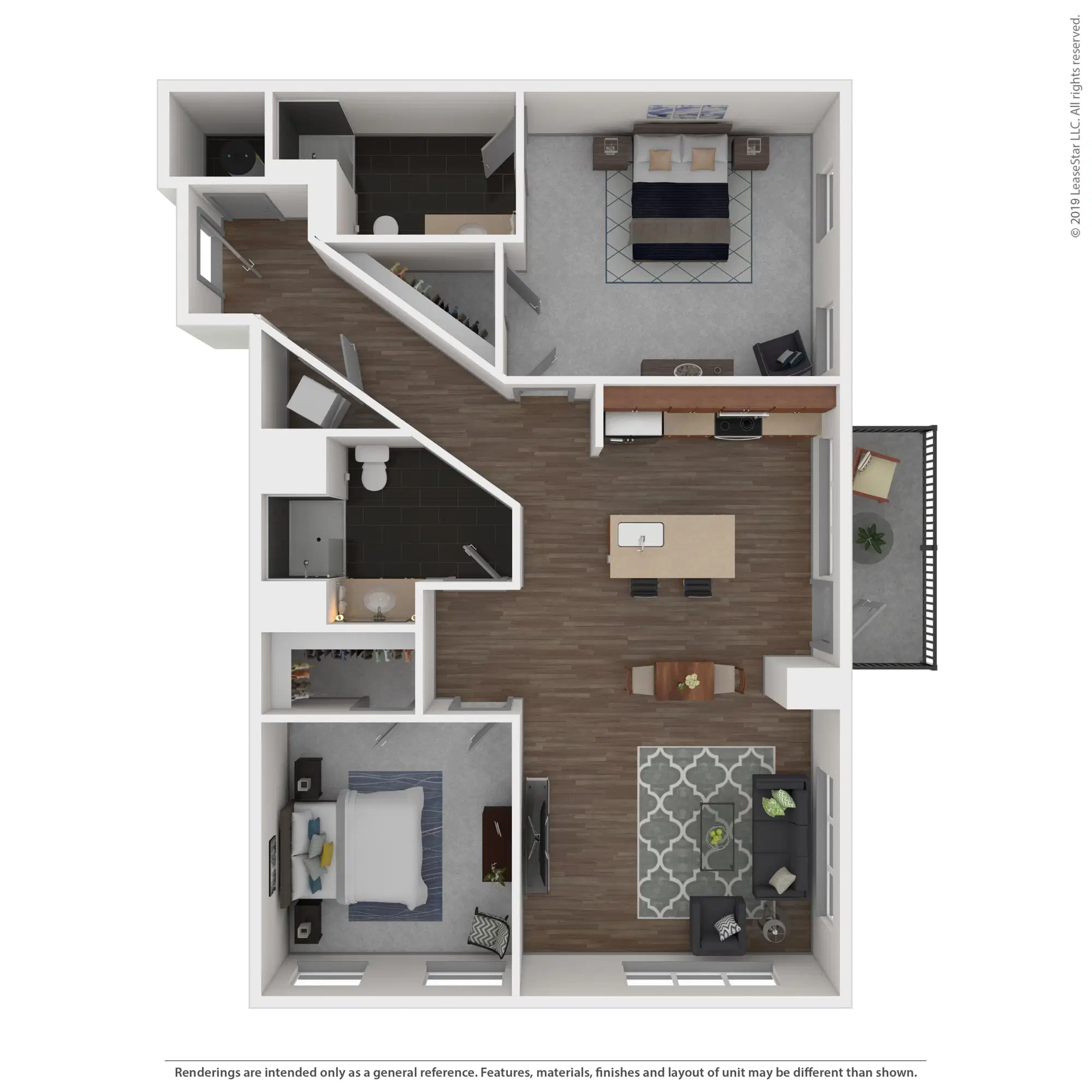 80 On The Commons, Columbus – Res #203 - 2 Bed 2 Bath
