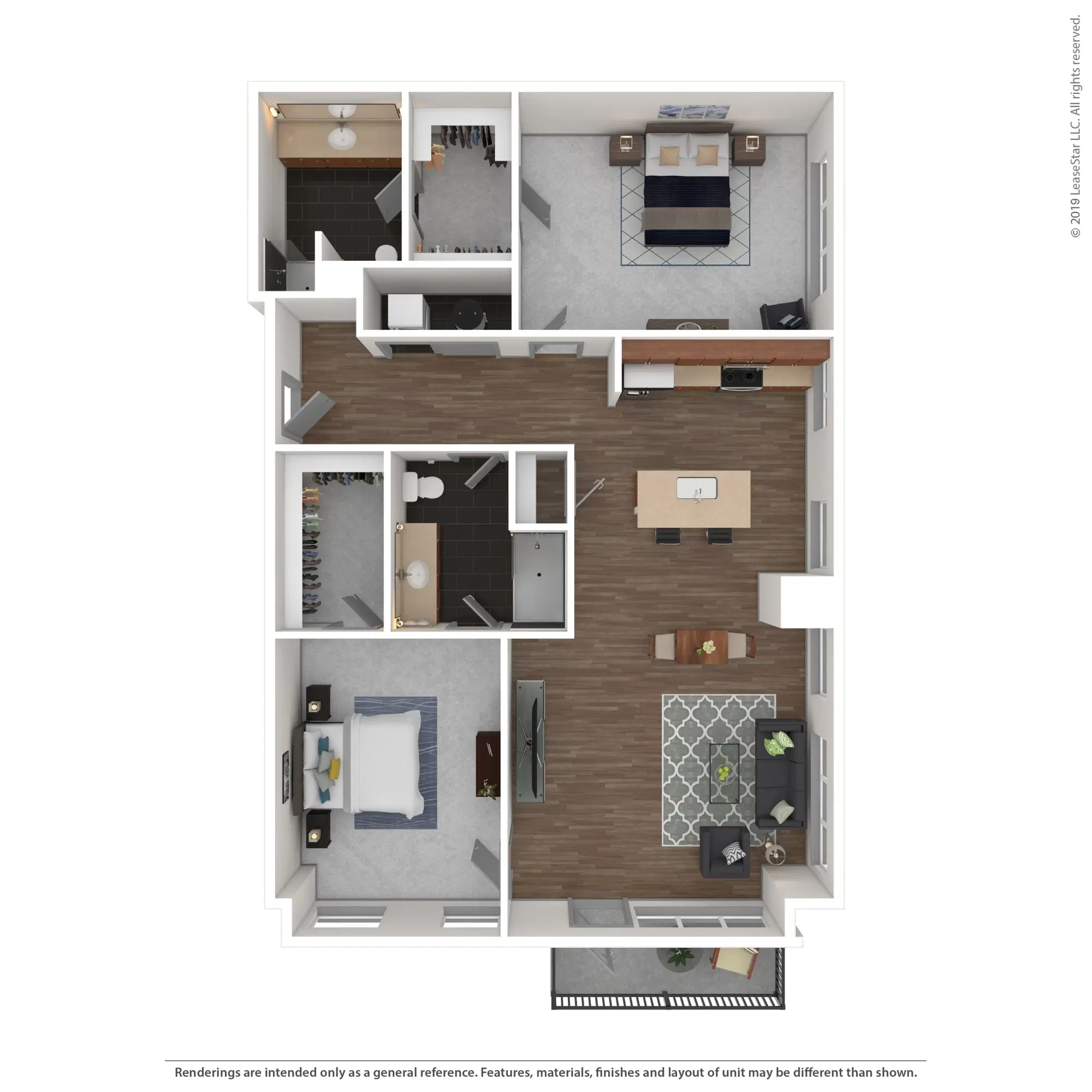 80 On The Commons, Columbus – Res #205 - 2 Bed 2 Bath